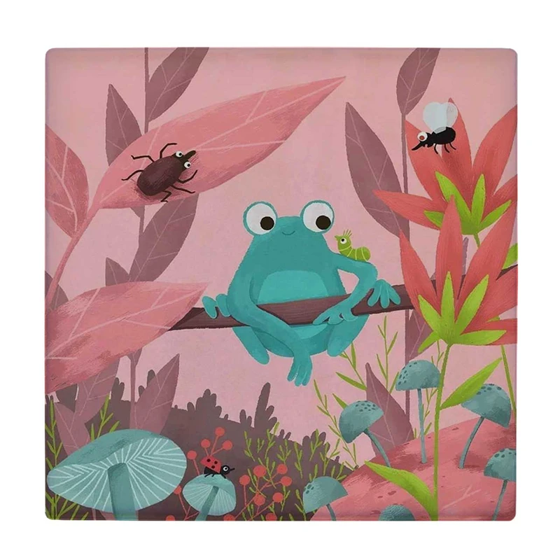   زیر لیوانی طرح قورباغه و حشرات کد    3529992_1343