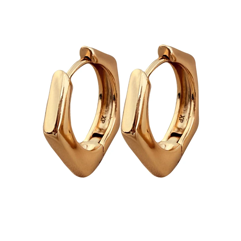 گوشواره حلقه ای زنانه ژوپینگ طرح پنج‌ضلعی مدل X0001011