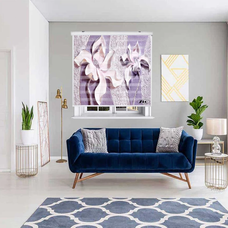 پرده زبرا زیو کد 3D1479 سایز 150X150 سانتی متر