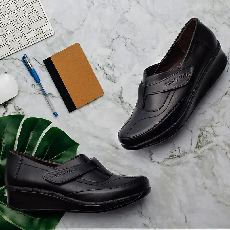 کفش طبی زنانه ایران پا مدل کامفورت رنگ مشکی