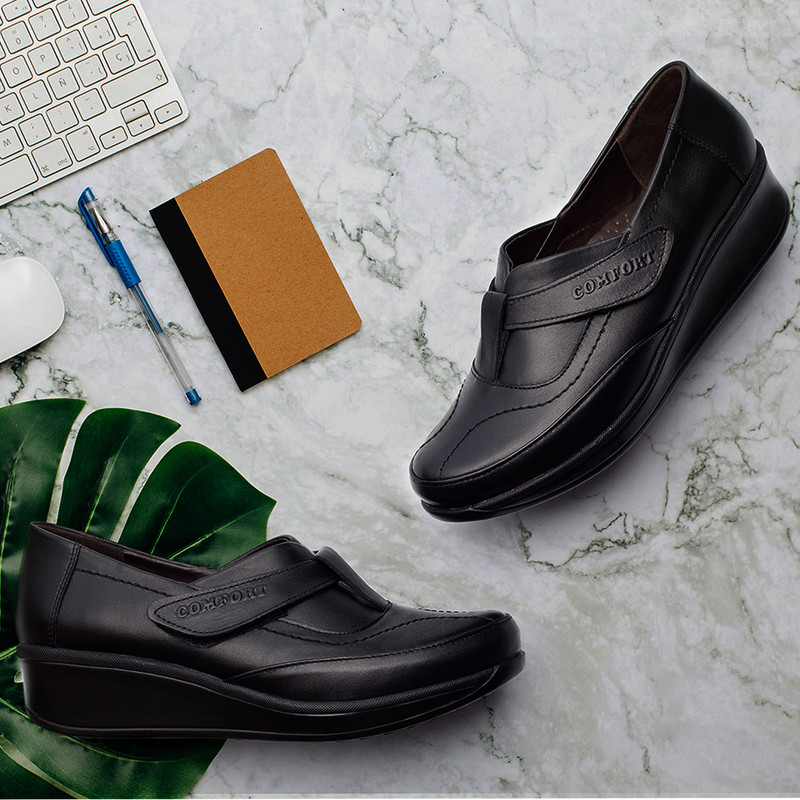 کفش طبی زنانه ایران پا مدل کامفورت رنگ مشکی