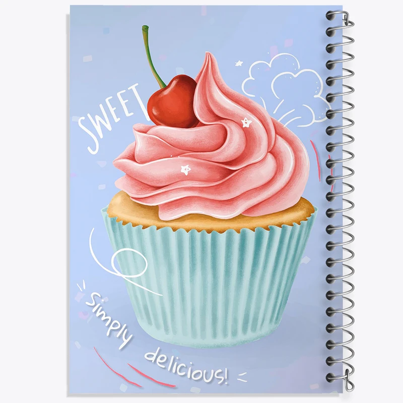دفتر نقاشی 50 برگ خندالو طرح کیک و شیرینی پزی کد 36686