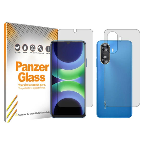 محافظ صفحه نمایش شفاف پنزر گلس مدل Resistant مناسب برای گوشی موبایل هوآوی Enjoy 70z به همراه محافظ پشت گوشی