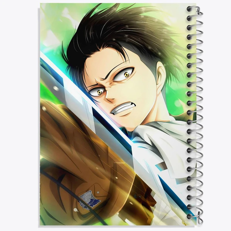 دفتر ژورنال نویسی 50 برگ خندالو مدل نقطه ای طرح لیوای آکرمن انیمه اتک آن تایتان Attack on Titan کد 11035