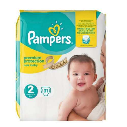 پوشک کودک پمپرز مدل premium protection سایز 2 بسته ۳۱ عددی