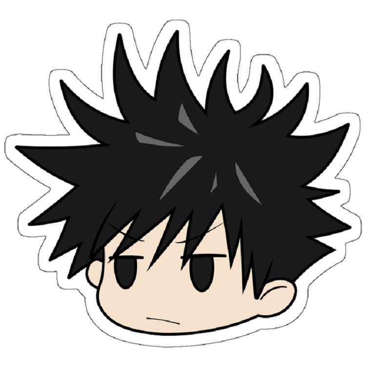 استیکر مدل Jujutsu Kaisen Fushiguro Chibi Head
