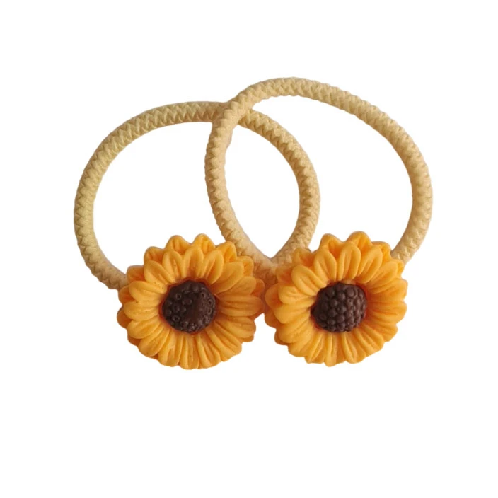 کش مو زنانه مدل آفتاب گردان مجموعه 2 عددی