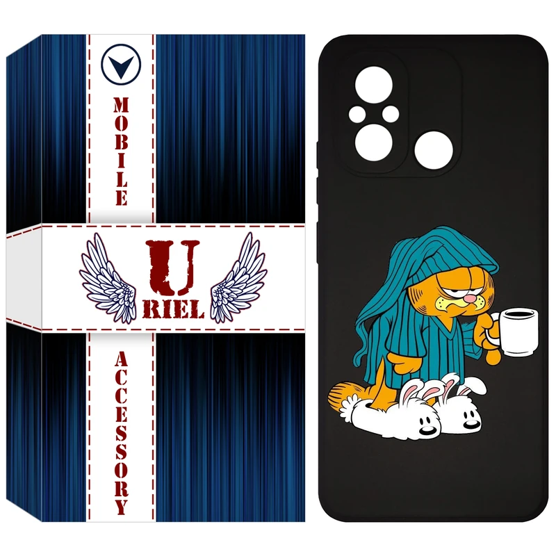 کاور یوریل مدل KSH کد 72 طرح گارفیلد مناسب برای گوشی موبایل شیائومی Redmi 12C