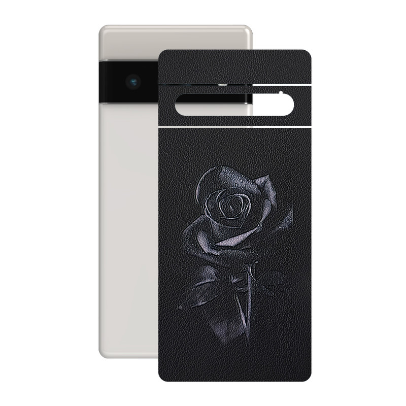 برچسب پوششی ریمکس مدل Leth طرح رز مشکی مناسب برای گوشی موبایل گوگل Pixel 6 Pro