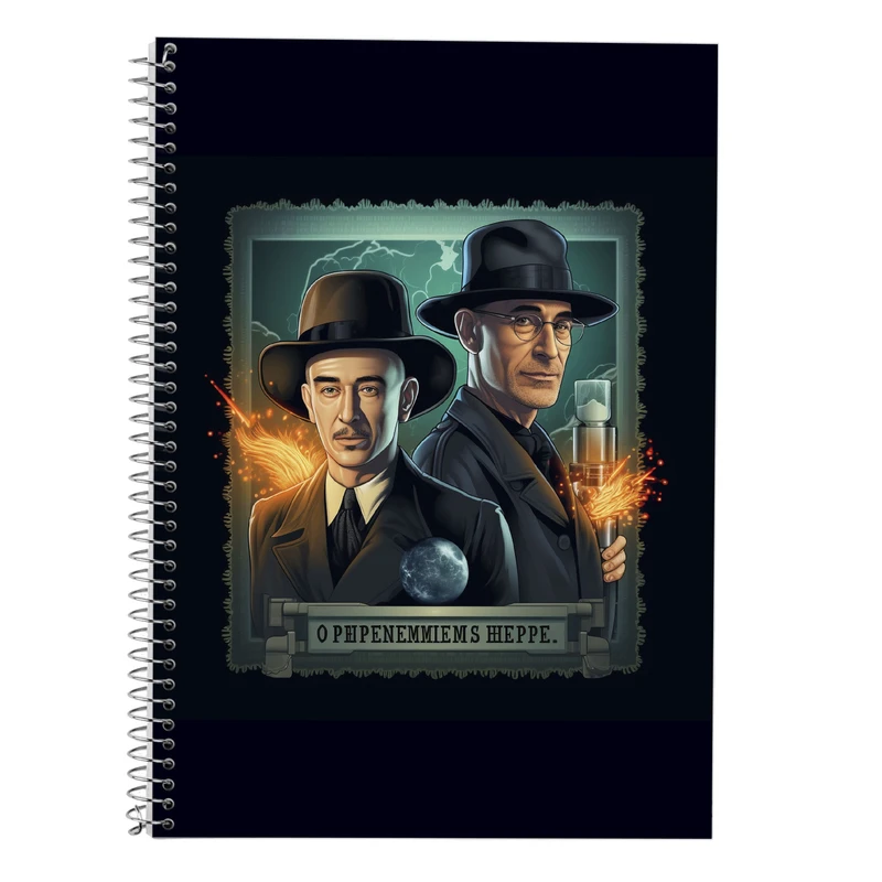 دفتر زبان 50 برگ مدوپد مدل دوخط طرح Oppenheimer کد DF2682