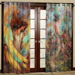 پرده مدل مینیاتوری هازان پانچی کد 1108a سایز 140x200 سانتی متر