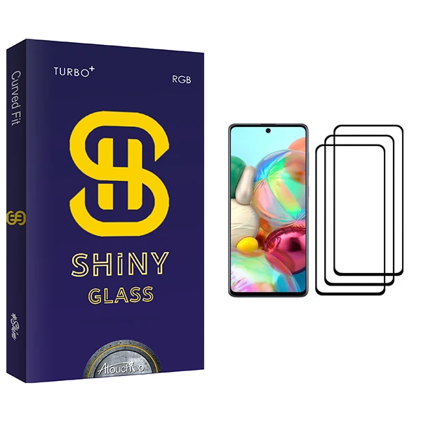 محافظ صفحه نمایش آتوچبو مدل Shiny Glass مناسب برای گوشی موبایل سامسونگ Galaxy A71 بسته سه عددی