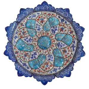 بشقاب میناکاری مسی کد 32