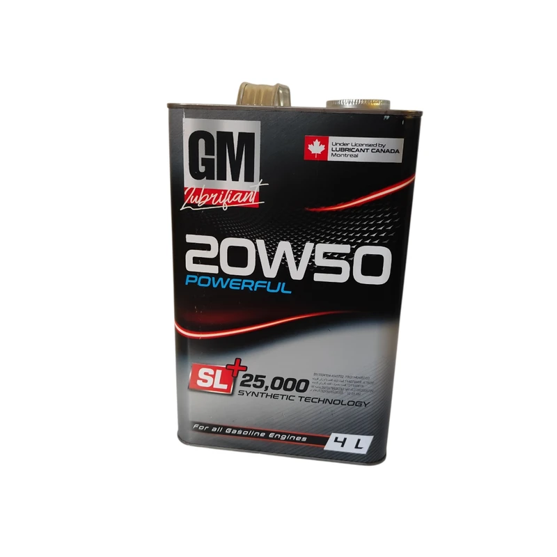 روغن موتور خودرو بنزینی جی ام لوبریفیانت مدل 25000 SL 20W-50 حجم 4 لیتر