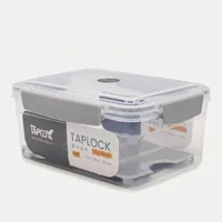 ظرف غذا با بدنه پلاستیکی تاپکو مدل 407 Max صافی دار مناسب برای قرار دادن در یخچال و فریزر و ماکروویو