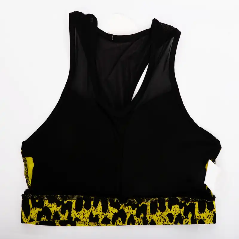 نیم تنه ورزشی زنانه مدل 268001055 اسپندکس رنگ سبز فسفری