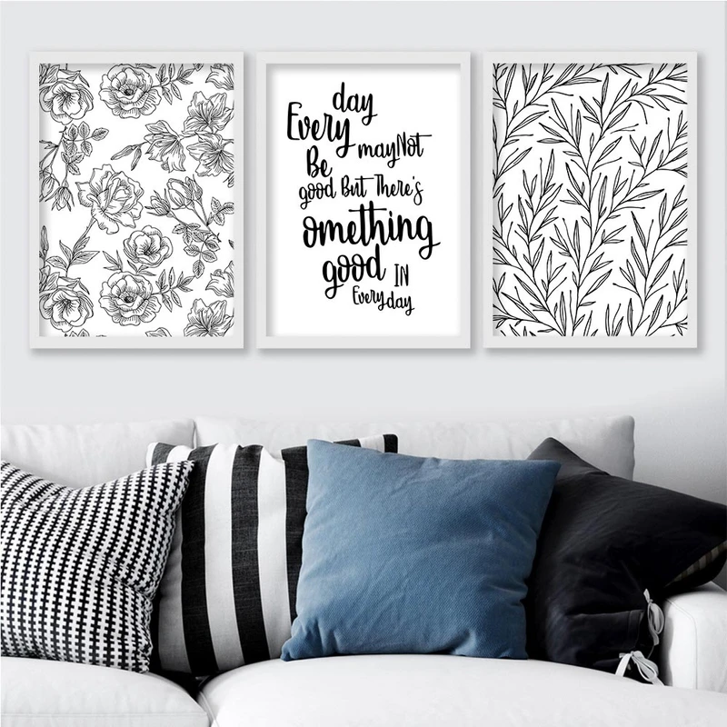 تابلو صبا طرح مدل دکوراتیو کد F034B33w مجموعه 3 عددی