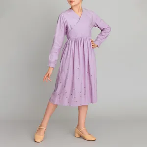 پیراهن آستین بلند دخترانه هیژا مد کد 127