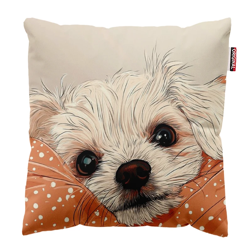 کوسن پاد آفرین مدل سگ ناز کیوت کد 375 سایز 30*30 سانتی متر