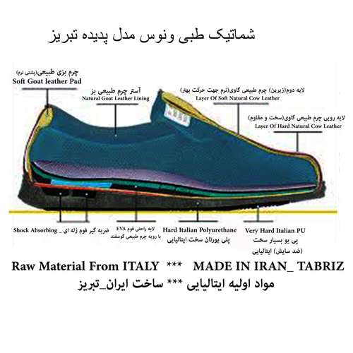 کفش روزمره مردانه ونوس مدل پدیده رنگ عسلی