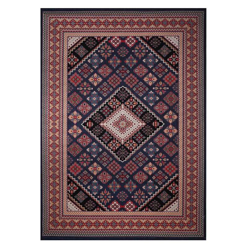 گلیم ماشینی اسپادانا سرمهای کد 5005 گلیم ماشینی اسپادانا سرمهای کد 5005