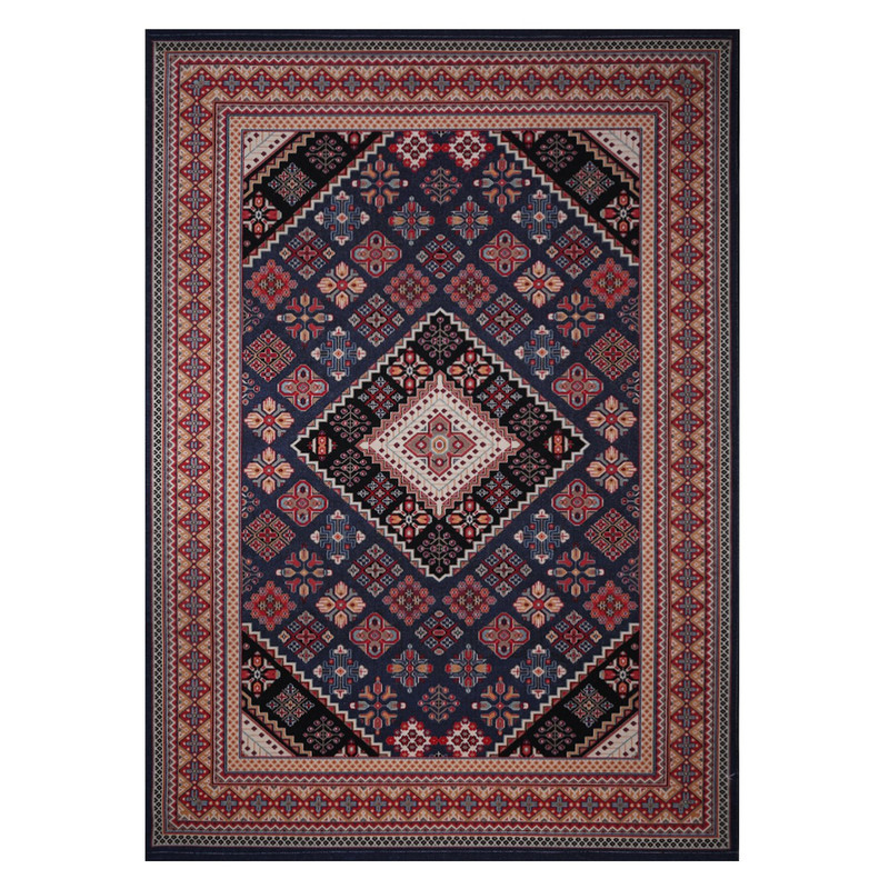 گلیم ماشینی اسپادانا سرمهای کد 5005 گلیم ماشینی اسپادانا سرمهای کد 5005