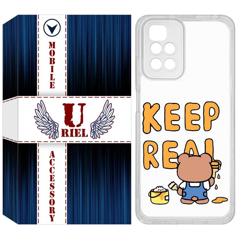 کاور یوریل مدل Clear کد 15 طرح خرس مناسب برای گوشی موبایل شیائومی Redmi 10 / 10 Prime