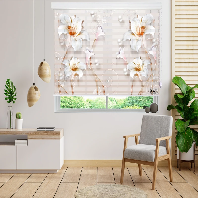 پرده زبرا زیو مدل 3D-1050 سایز 150x200 سانتی متر