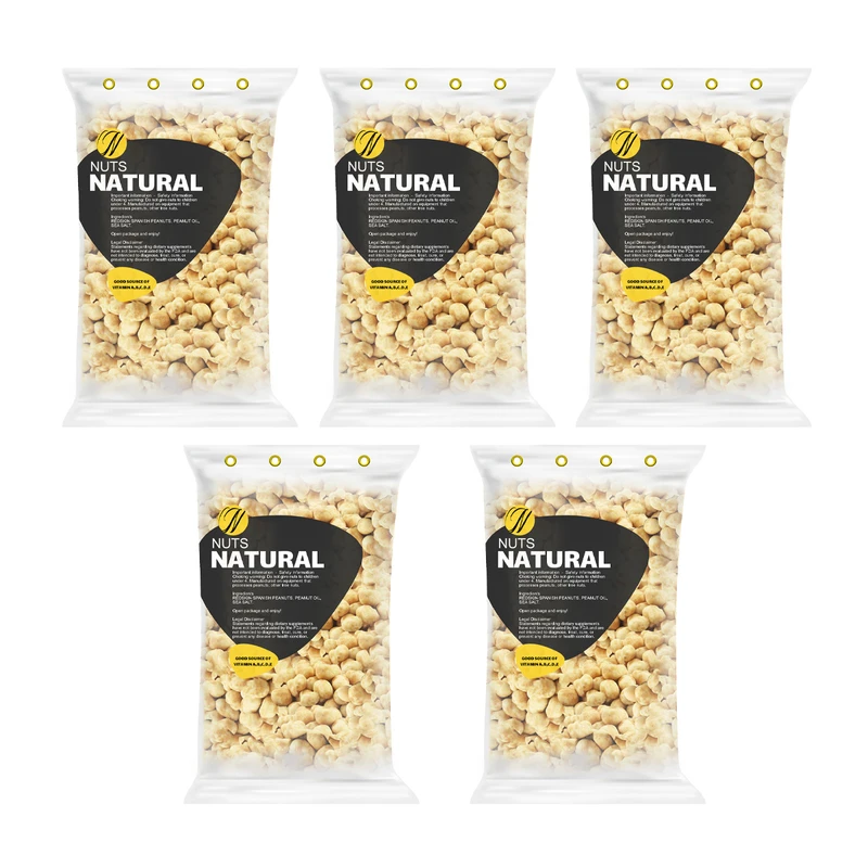 بادام زمینی روکش دار دودی نچرال - 100 گرم بسته 5 عددی 