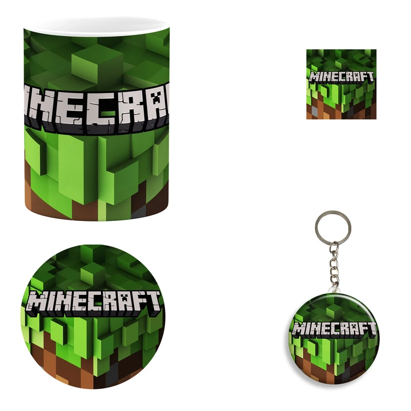 ست هدیه ماگ مدل ماینکرافت طرح Minecraft کد B2