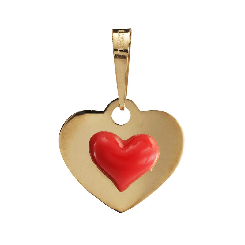 آویز گردنبند طلا 18 عیار زنانه طلا و جواهر ویانا طرح قلب برجسته