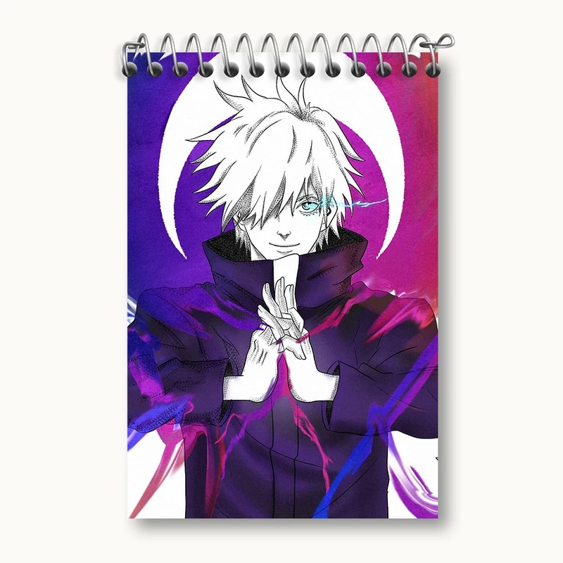 دفتر یادداشت 50 برگ خندالو مدل گوجو ساتورو انیمه جوجوتسو کایزن کد F755