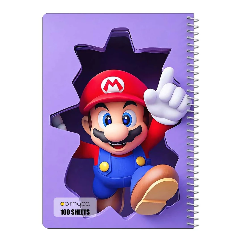 دفتر مشق 100 برگ سیمی کارنیکا طرح ماریو mario کد 95990