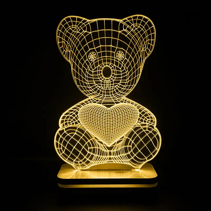 چراغ خواب طرح خرسی مدل کلید دار کد 1107