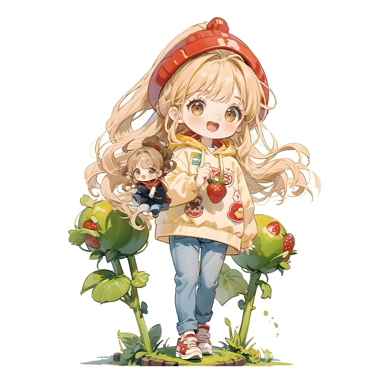 استیکر پارچه و لباس پاد آفرین مدل کارتونی کیوت فانتزی دخترانه کد S5261