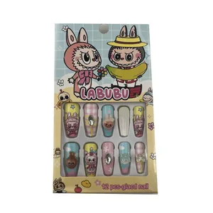 ناخن مصنوعی دست کودک مدل لبوبو بسته ۱۲ عددی