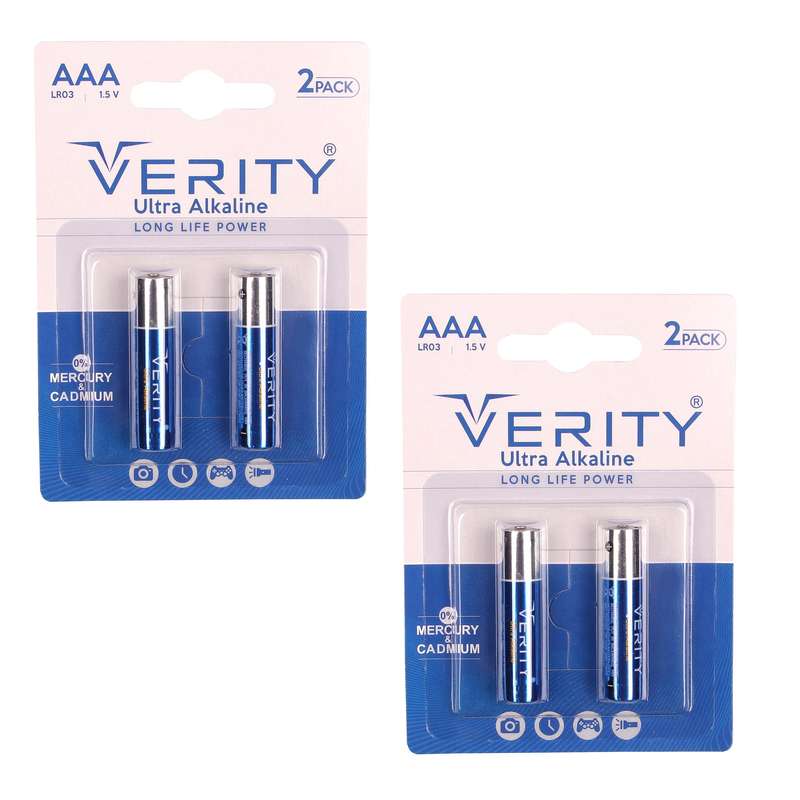 باتری نیم قلمی وریتی مدل Ultra Alkaline بسته چهار عددی باتری نیم قلمی وریتی مدل Ultra Alkaline بسته چهار عددی