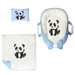 سرویس خواب سه تکه نوزاد ناریکو مدل گارد محافظ دار طرح پاندا کد 077