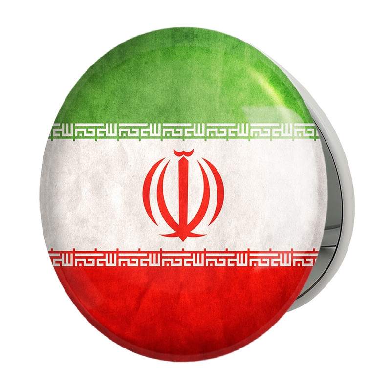 آینه جیبی خندالو طرح پرچم ایران مدل تاشو کد 20501 