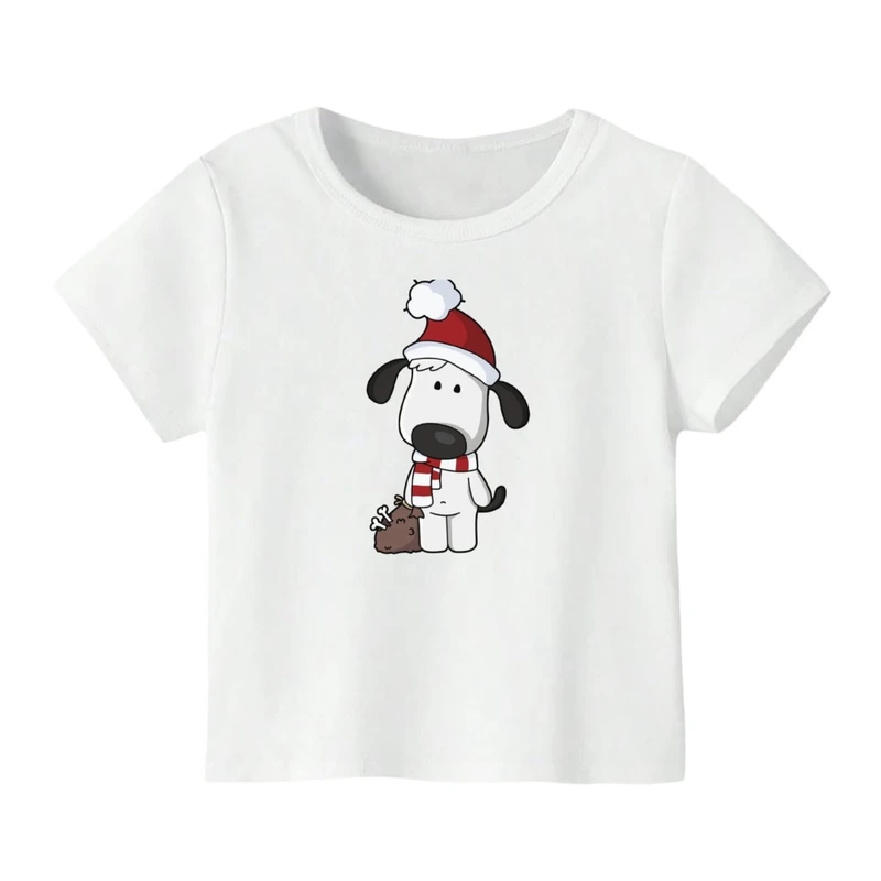 تی شرت آستین کوتاه بچگانه مدل سگ کریسمس کد 2