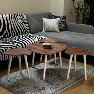 میز پذیرایی مدل باراکو مثلث کد pr120 مجموعه 4 عددی