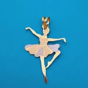 آویز گردنبند طلا 18 عیار زنانه گالری یارطلا مدل بالرین کد PLBAL04