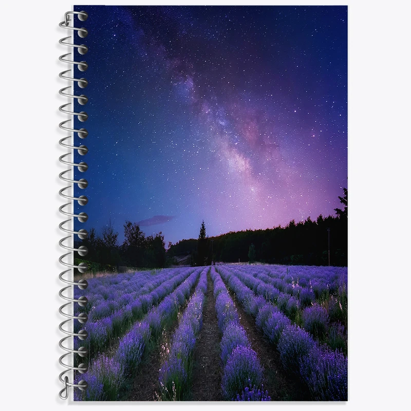 دفتر زبان 50 برگ خندالو مدل سه خط طرح آسمان شب کد F6713