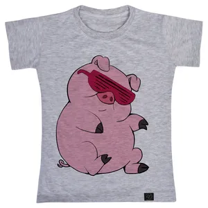 تی شرت آستین کوتاه دخترانه 27 مدل خوک کد T63