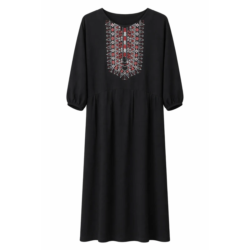 پیراهن ساحلی یقه گرد زنانه مدل ایدا