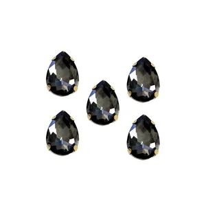 نگین مدل سنگ جواهردوزی اشکی  18mm Ceramics Resin glass 003 بسته 5 عددی