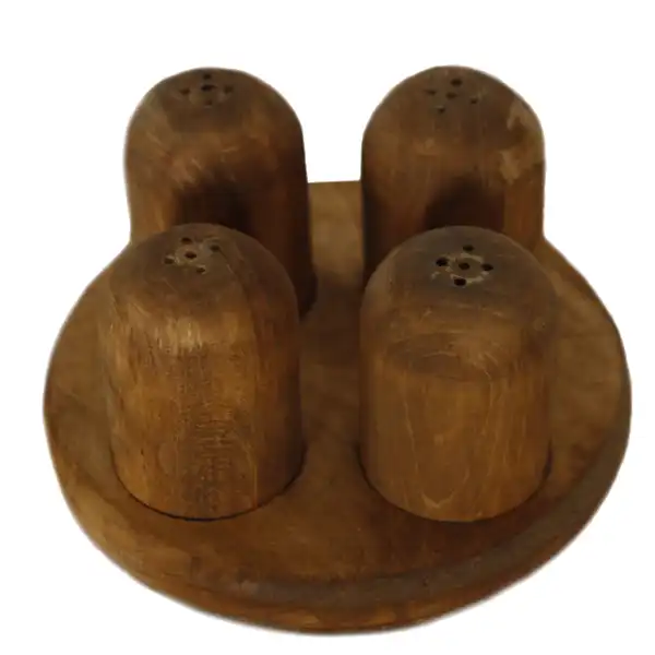 نمکدان چوبی مدل vv کد4 مجموعه 4 عددی