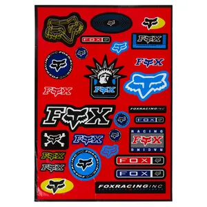 برچسب بدنه موتور سیکلت طرح fox racing کد 027