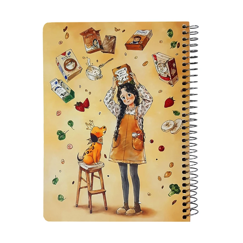 دفترچه برنامه ریزی 80 برگ طرح دخترک مهربان کد 34 