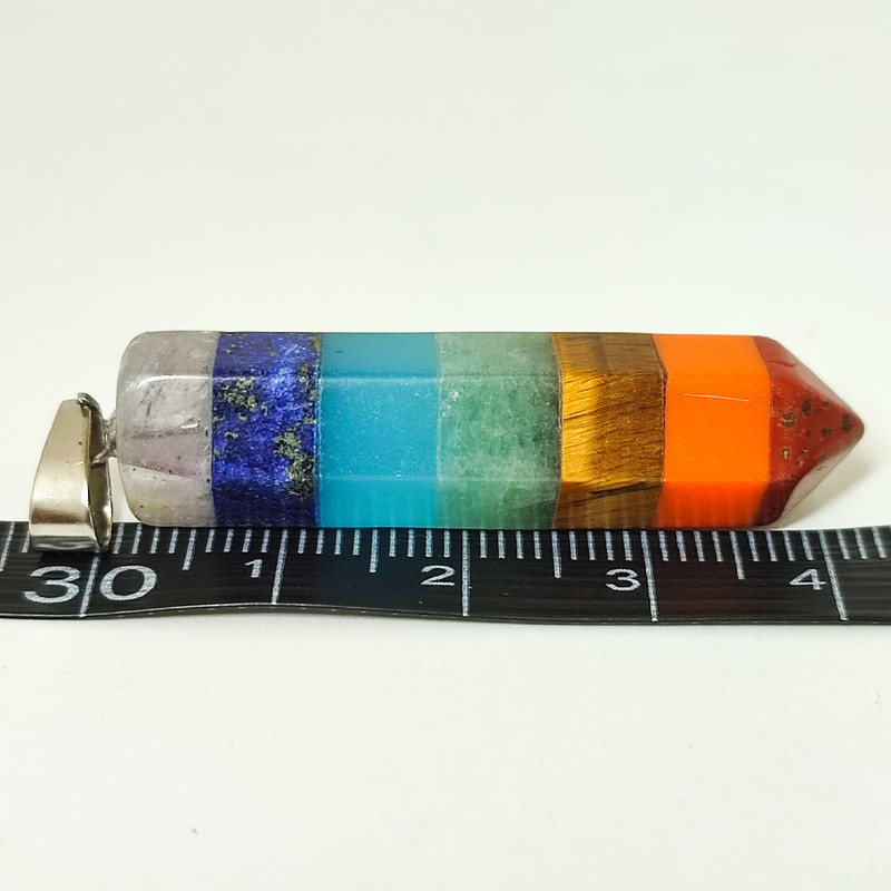 آویز گردنبند زنانه مدل منشور هفت چاكرا 497 آویز گردنبند زنانه مدل منشور هفت چاكرا 497